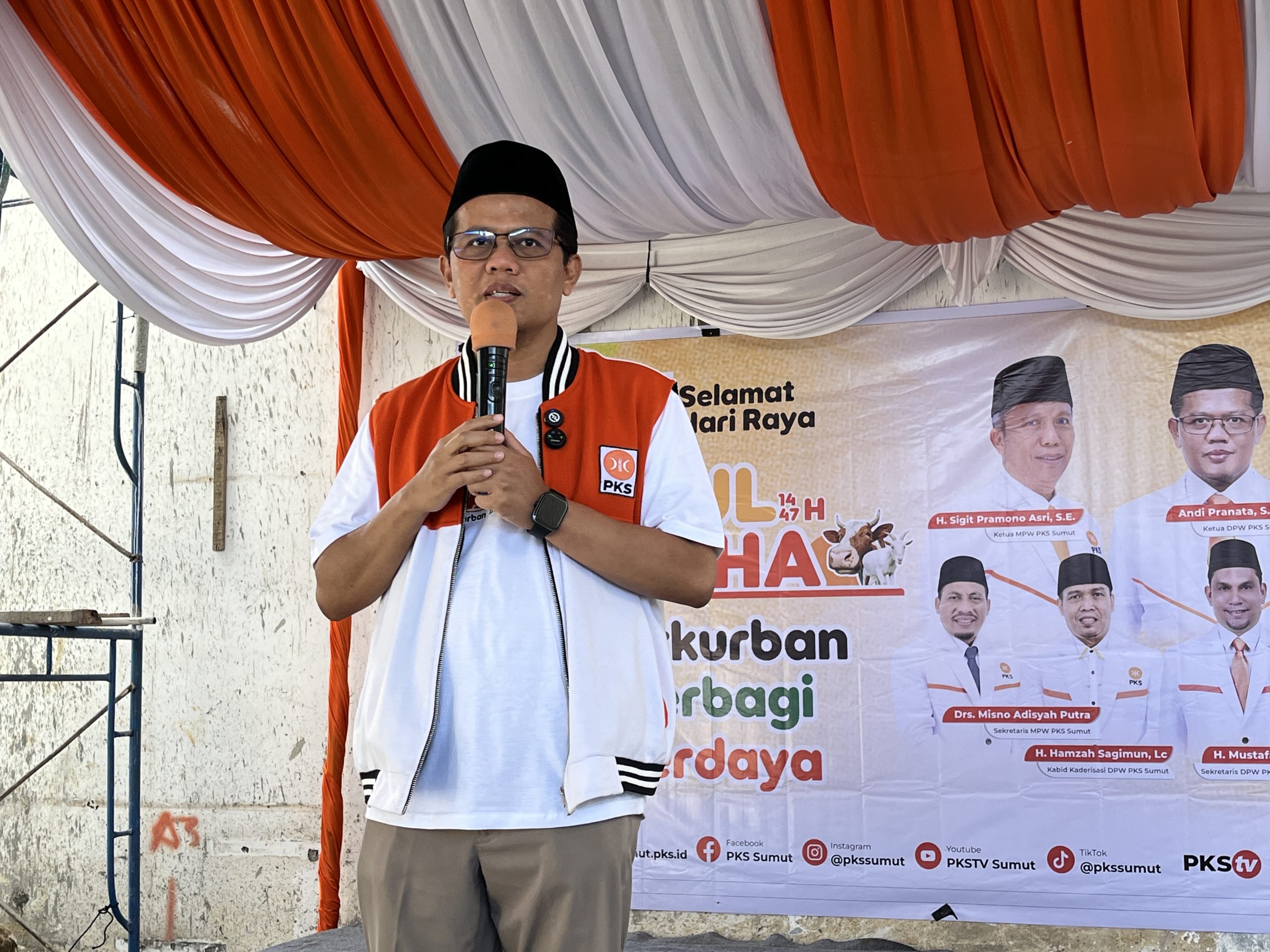 Qurban PKS Sumut 106 Ekor Sapi dan 197 Ekor Kambing, Andi Pranata: Wujud Kepedulian dan Pelayanan untuk Masyarakat
